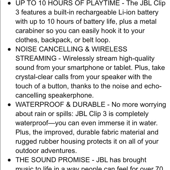 JBL Clip3 waterproof portable speaker 🔈 - Picture 6 of 7